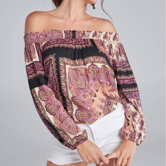 Lascana Venus Women’s Blouse 3/4 Sleeve Cold shoulders Multicolored - Picture 1 of 6